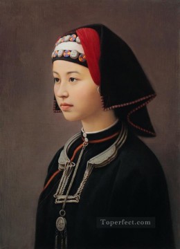 八尾国籍の中国人少女 Oil Paintings